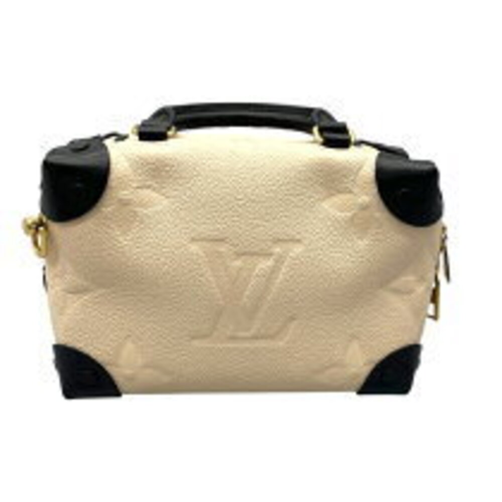 Louis Vuitton Shoulder Beige Malle Bag Empreinte Tan Monogram